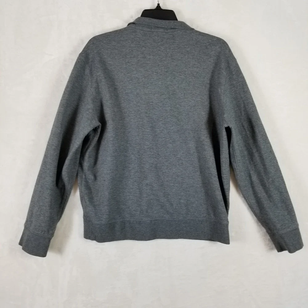 Polo Ralph Lauren Mens Large Grey Quarter Zip Pullover‎ Cotton Blend Sweater